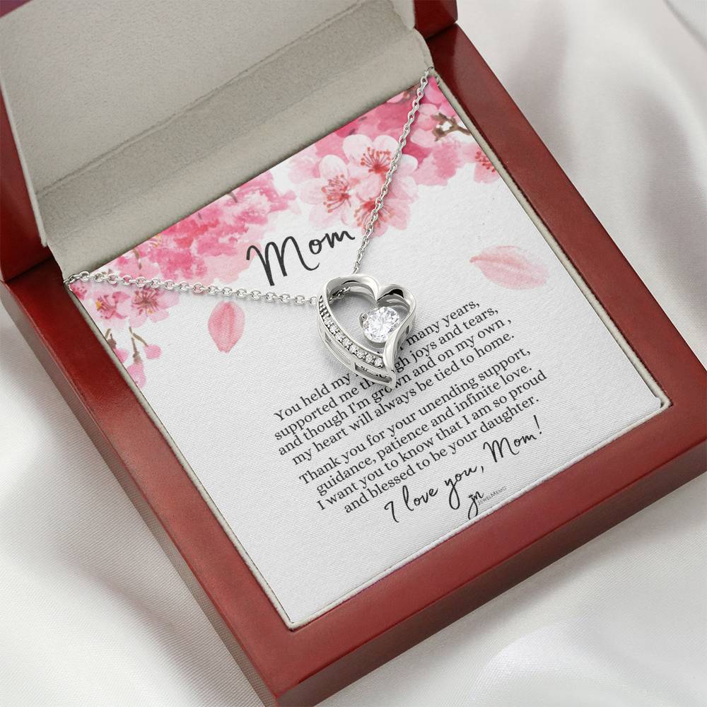 To My Mom Forever Love Necklace - Blessed To Be Your Daughter