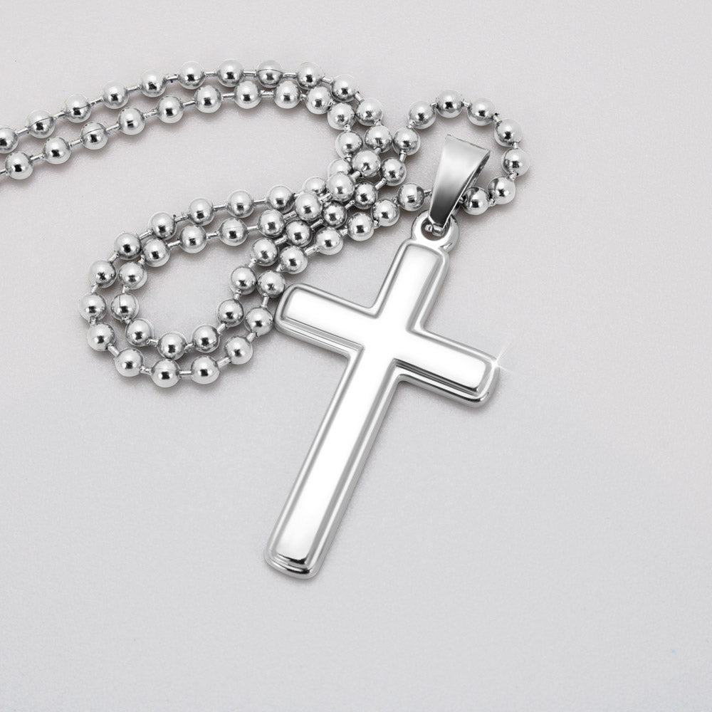 NEW Personalized Cross with Military Style Ball Chain