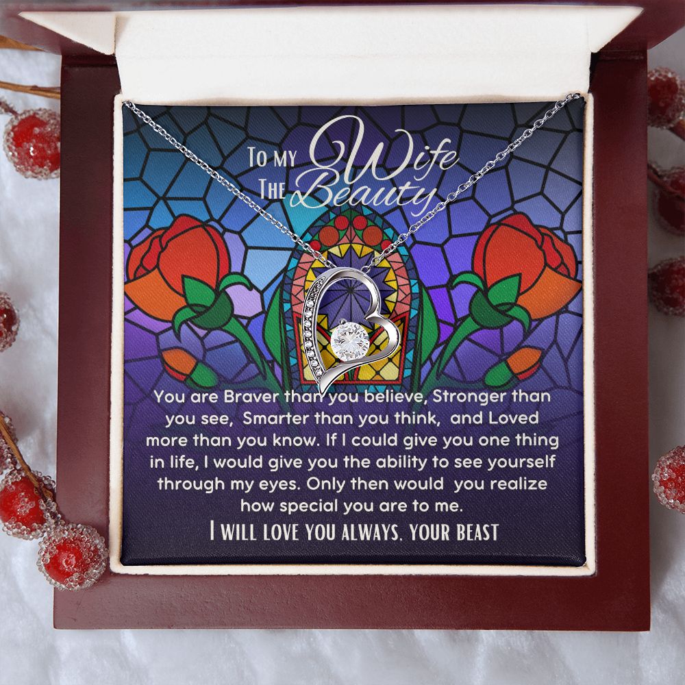 To My Wife The Beauty Forever Love Necklace