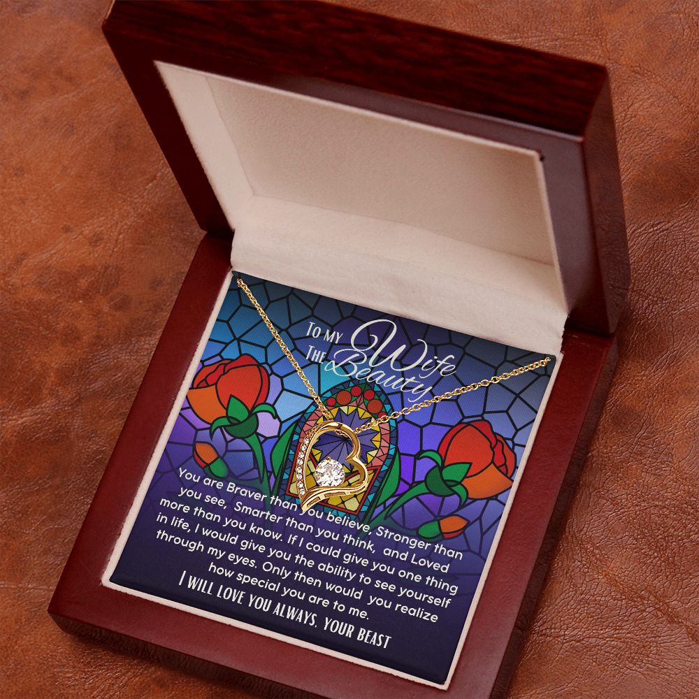 To My Wife The Beauty Forever Love Necklace