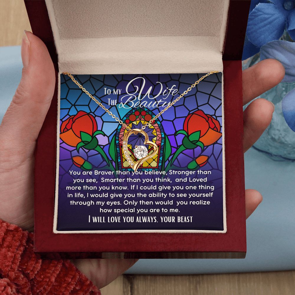 To My Wife The Beauty Forever Love Necklace
