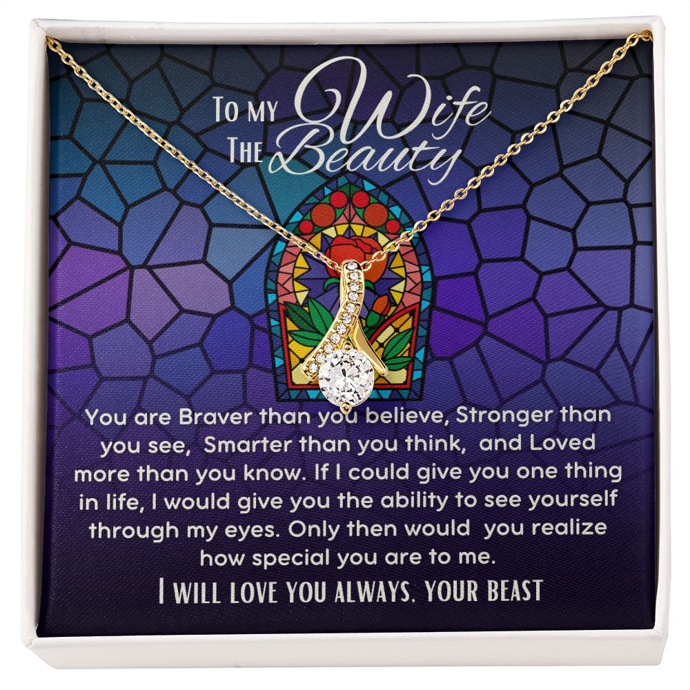 To My Wife The Beauty Alluring Beauty necklace