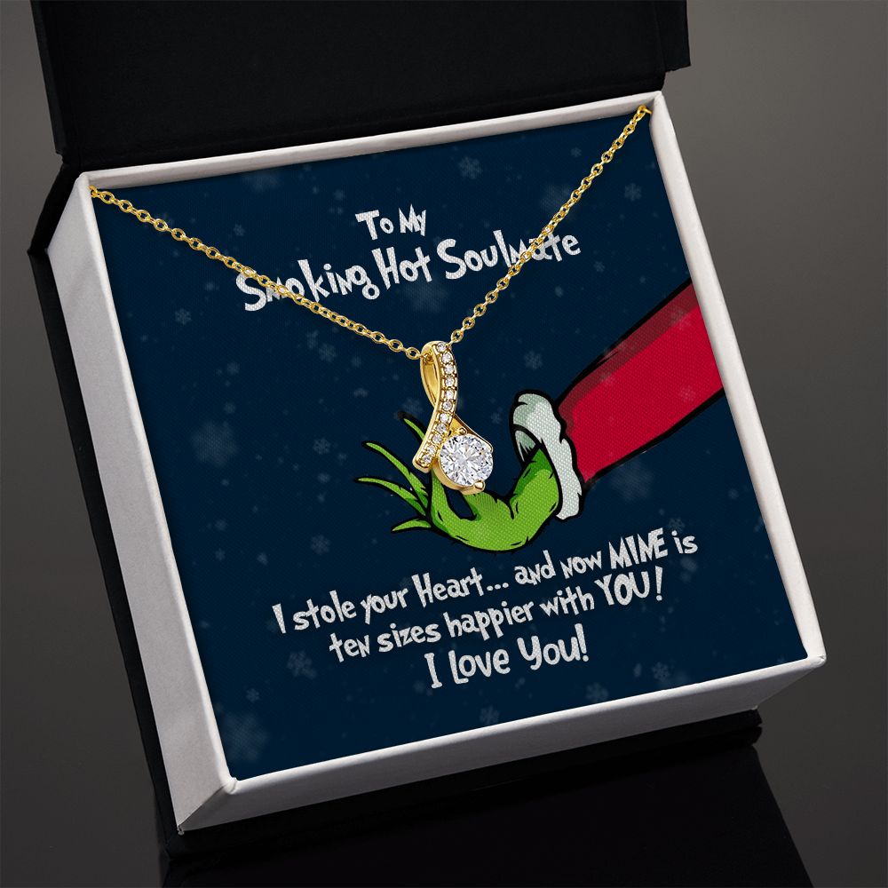 To My Smoking Hot Soulmate - Grinch Christmas Necklace