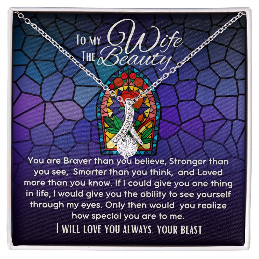 To My Wife The Beauty Alluring Beauty necklace