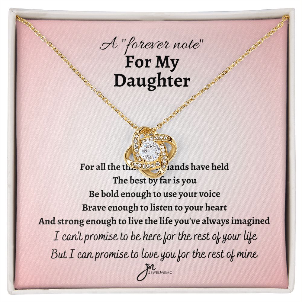A Forever Note Love Knot Necklace