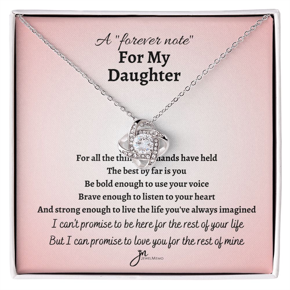 A Forever Note Love Knot Necklace