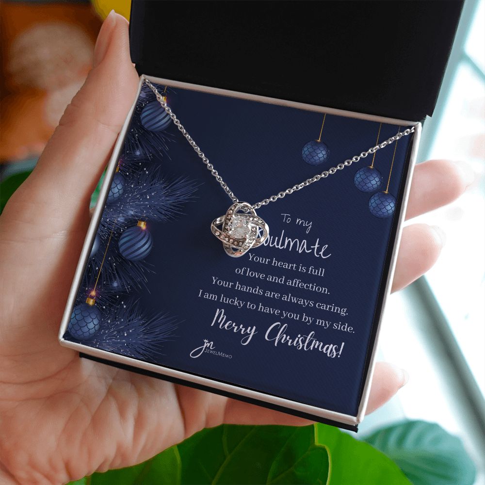 To My Soulmate Love Knot Christmas Necklace
