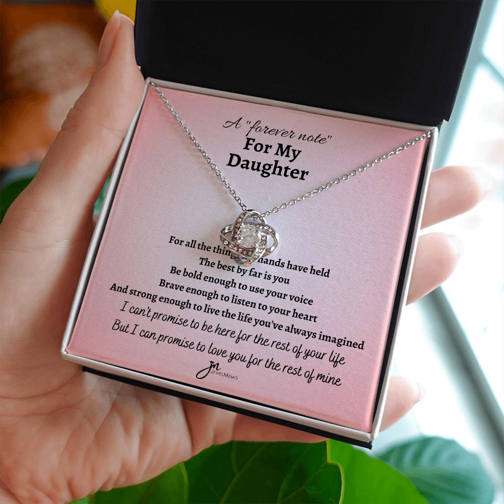 A Forever Note Love Knot Necklace