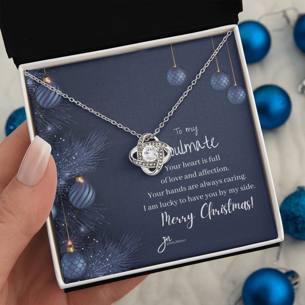 To My Soulmate Love Knot Christmas Necklace
