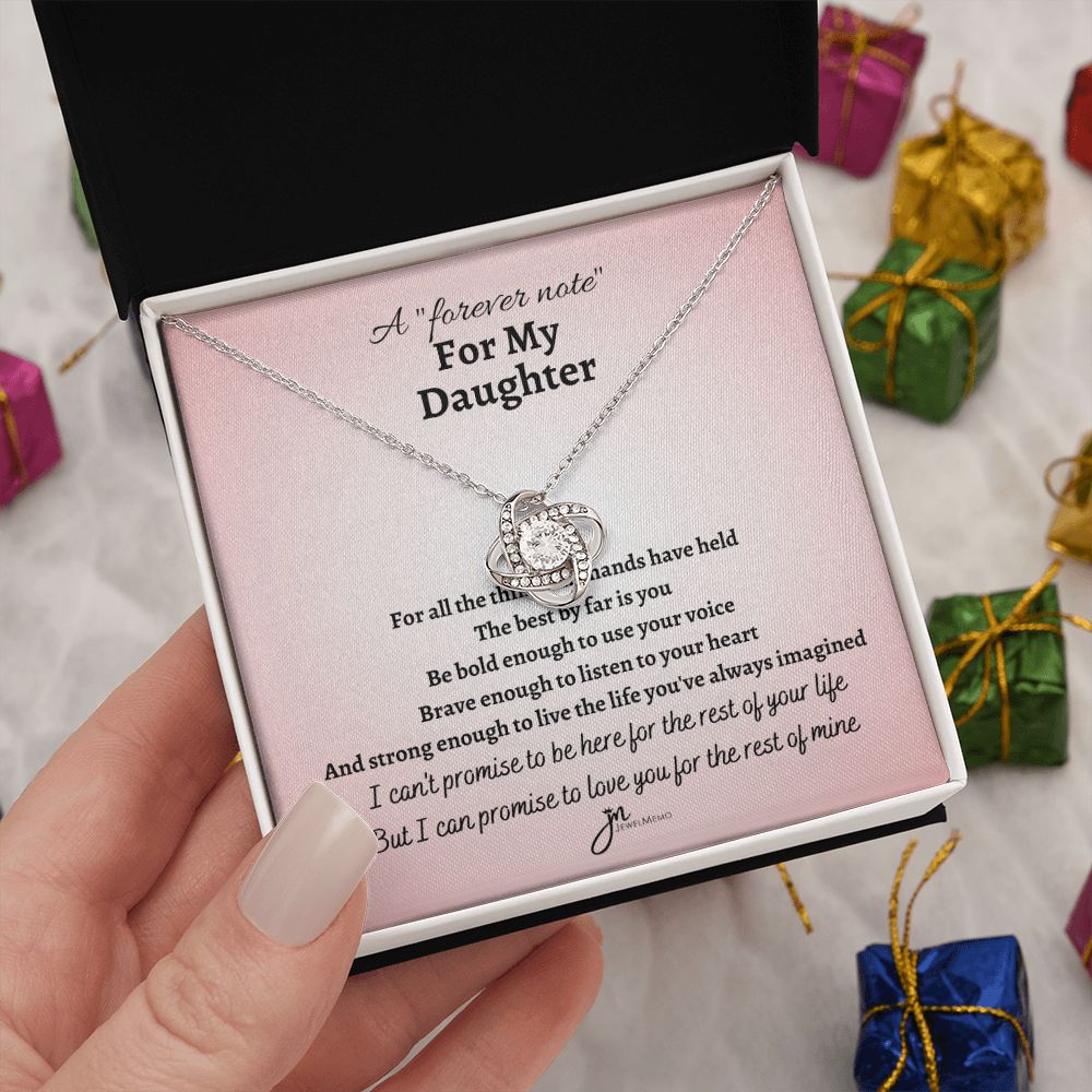 A Forever Note Love Knot Necklace
