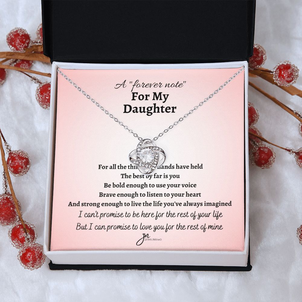 A Forever Note Love Knot Necklace
