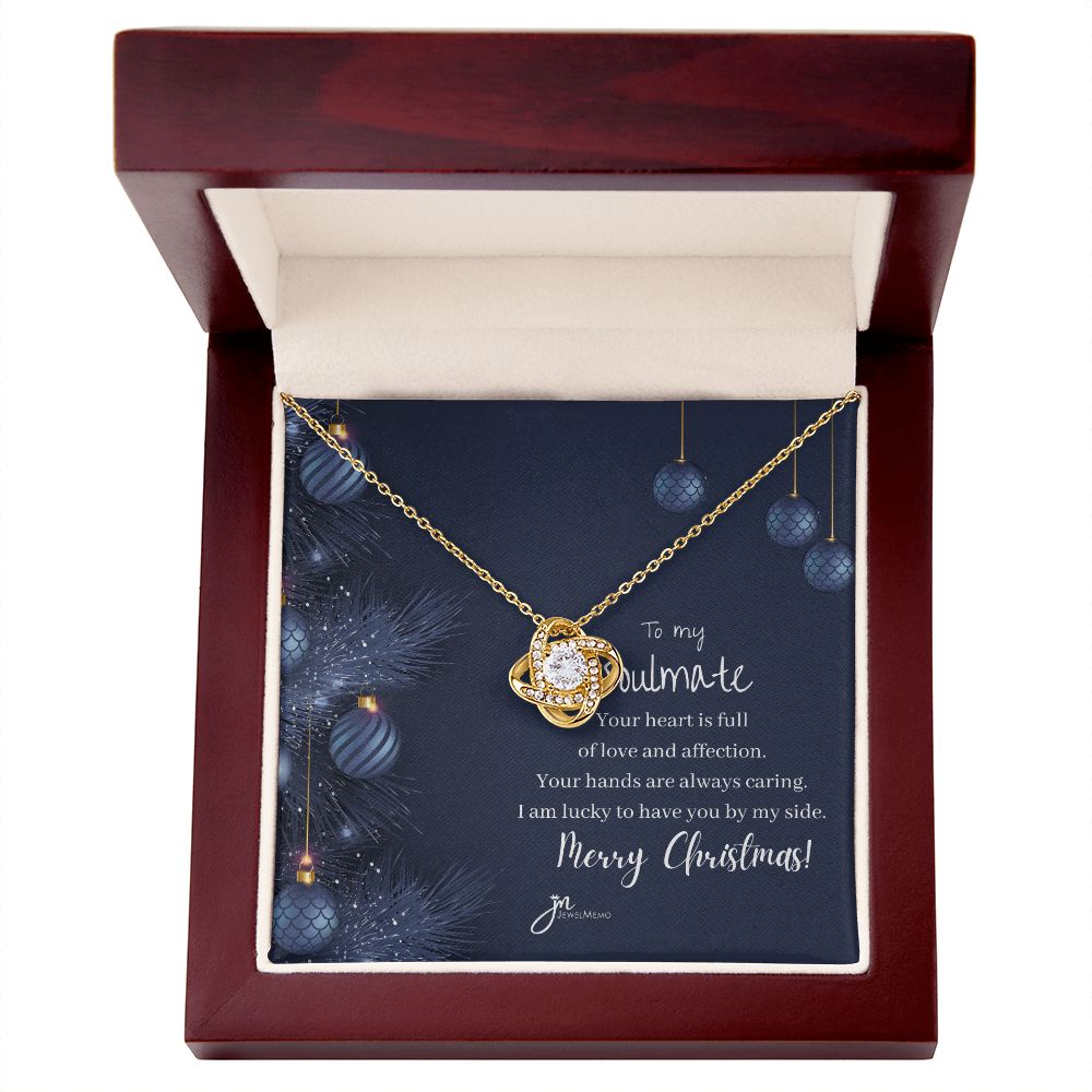 To My Soulmate Love Knot Christmas Necklace