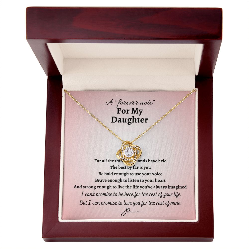 A Forever Note Love Knot Necklace