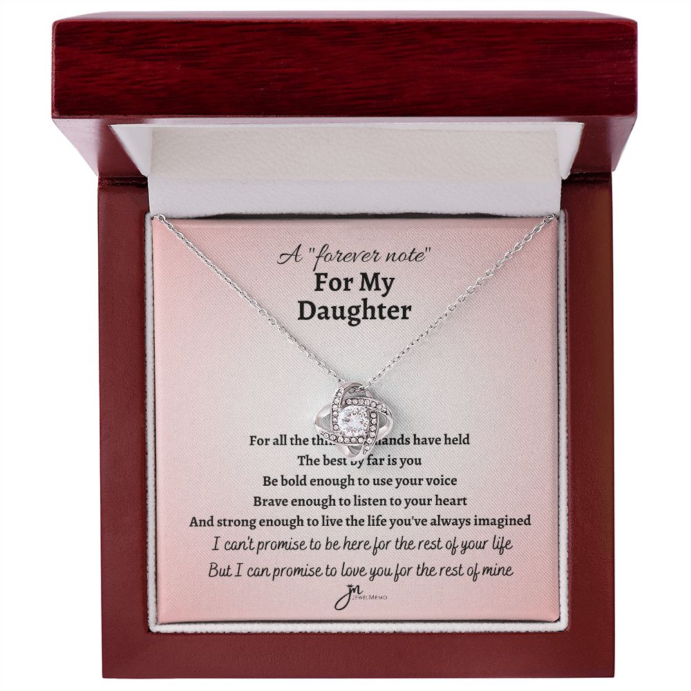 A Forever Note Love Knot Necklace