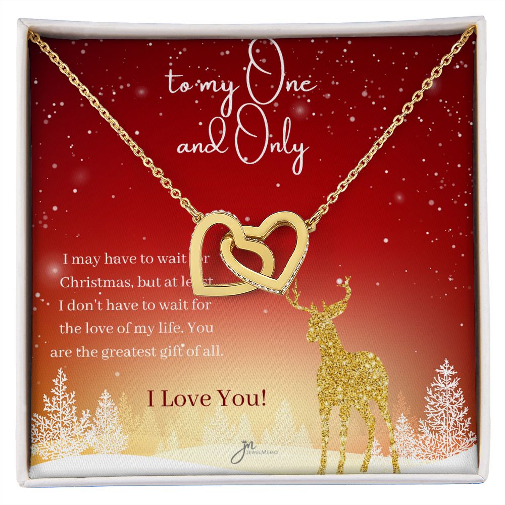 To My One and Only Interlocking Hearts Necklace