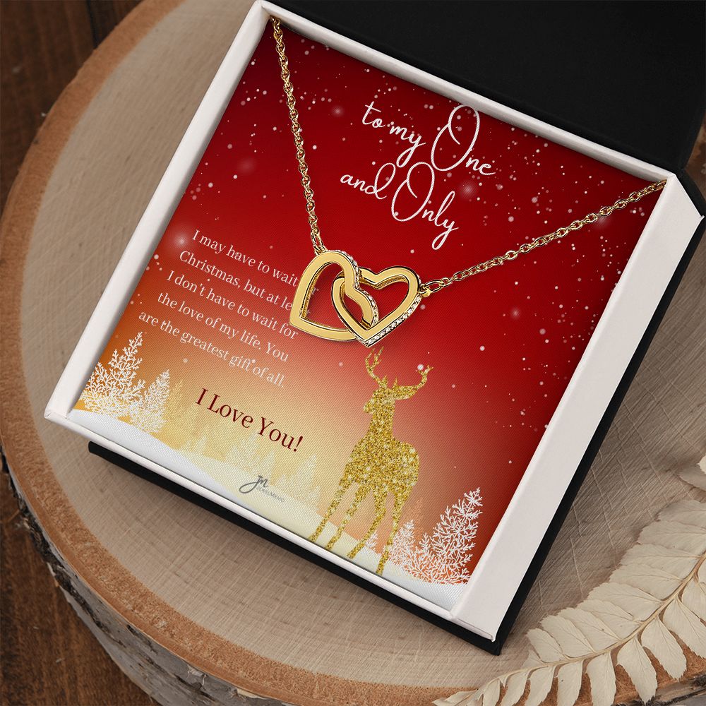To My One and Only Interlocking Hearts Necklace