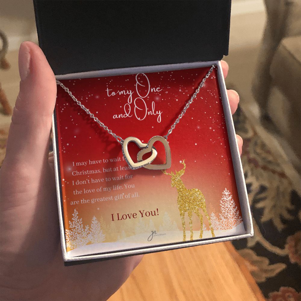 To My One and Only Interlocking Hearts Necklace