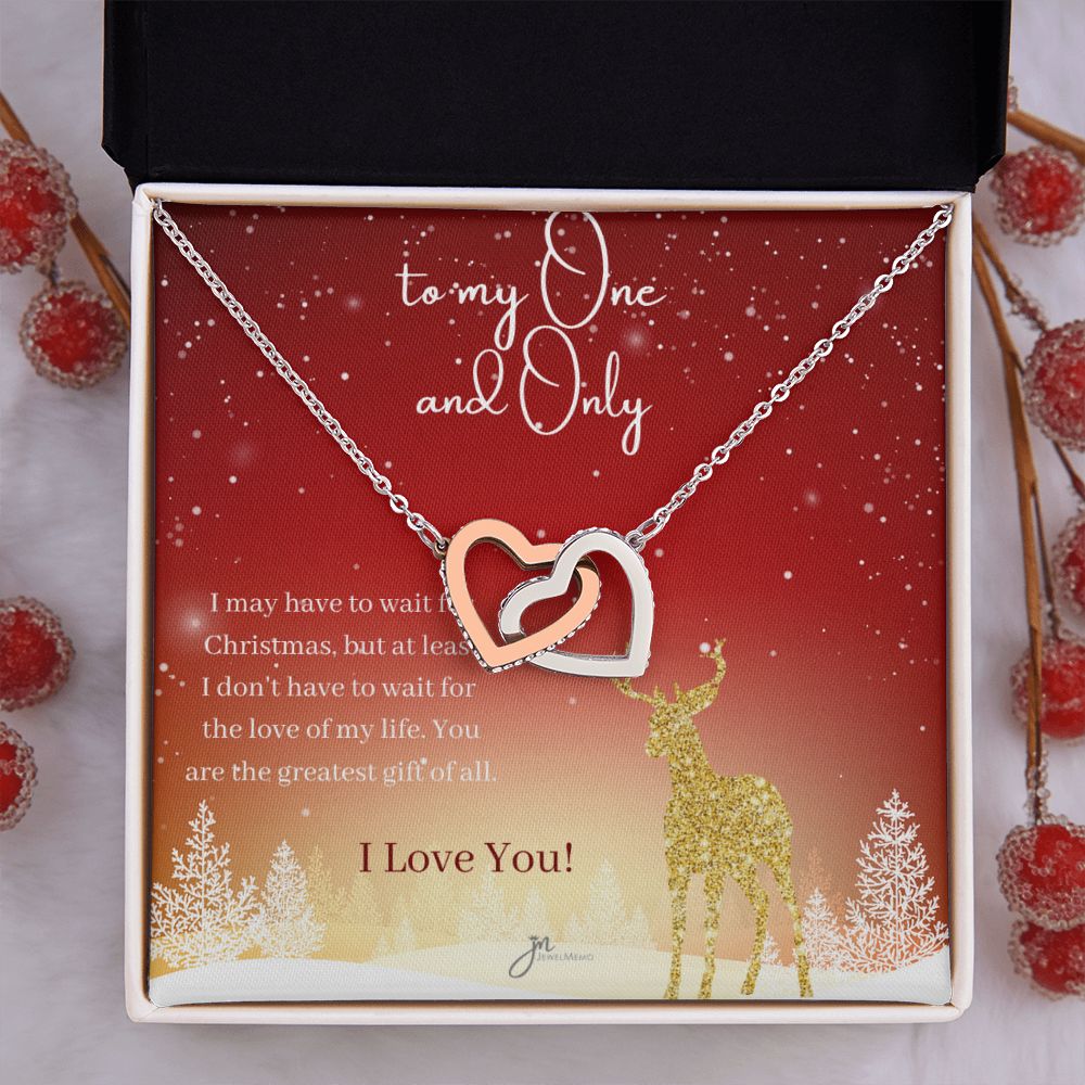 To My One and Only Interlocking Hearts Necklace
