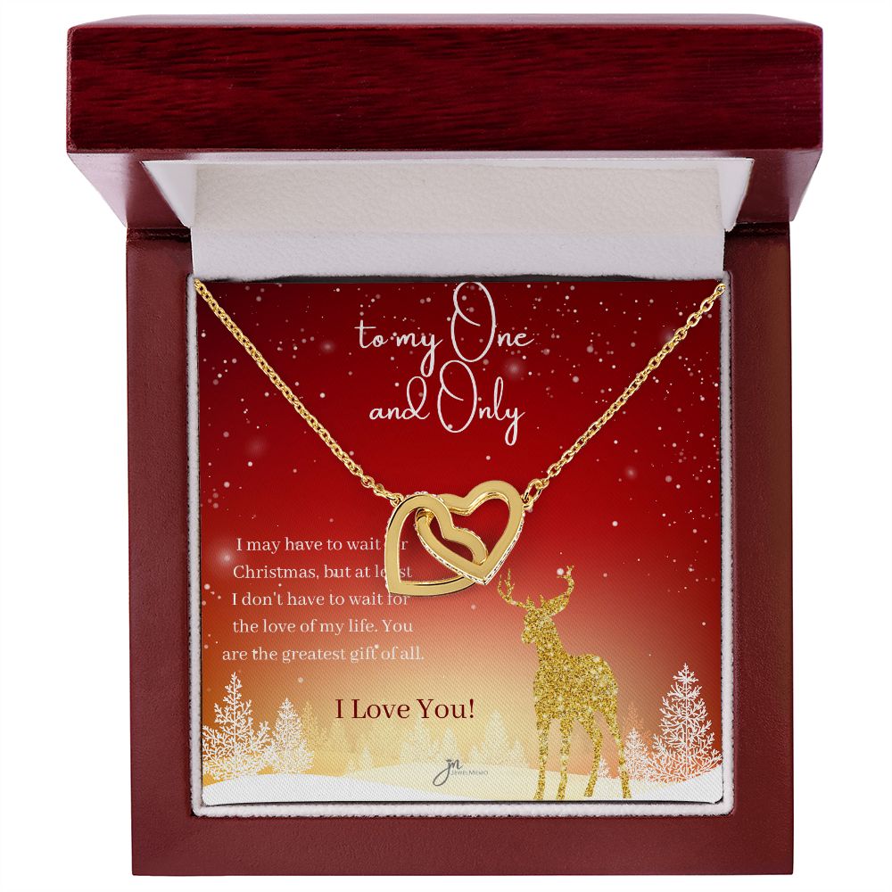 To My One and Only Interlocking Hearts Necklace