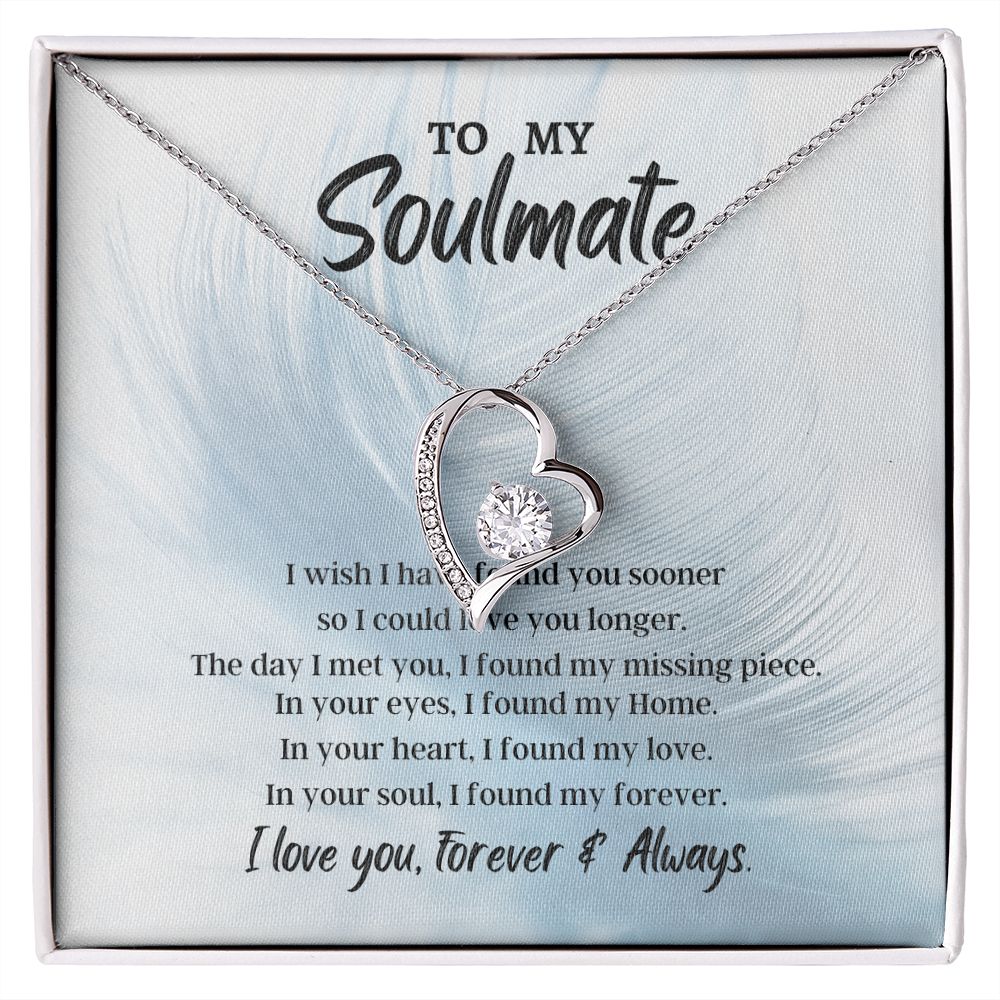 To My Soulmate Forever Love Necklace