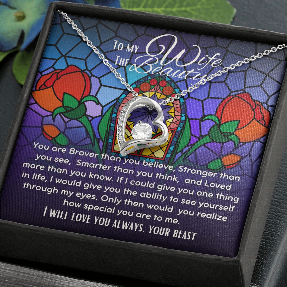 To My Wife The Beauty Forever Love Necklace