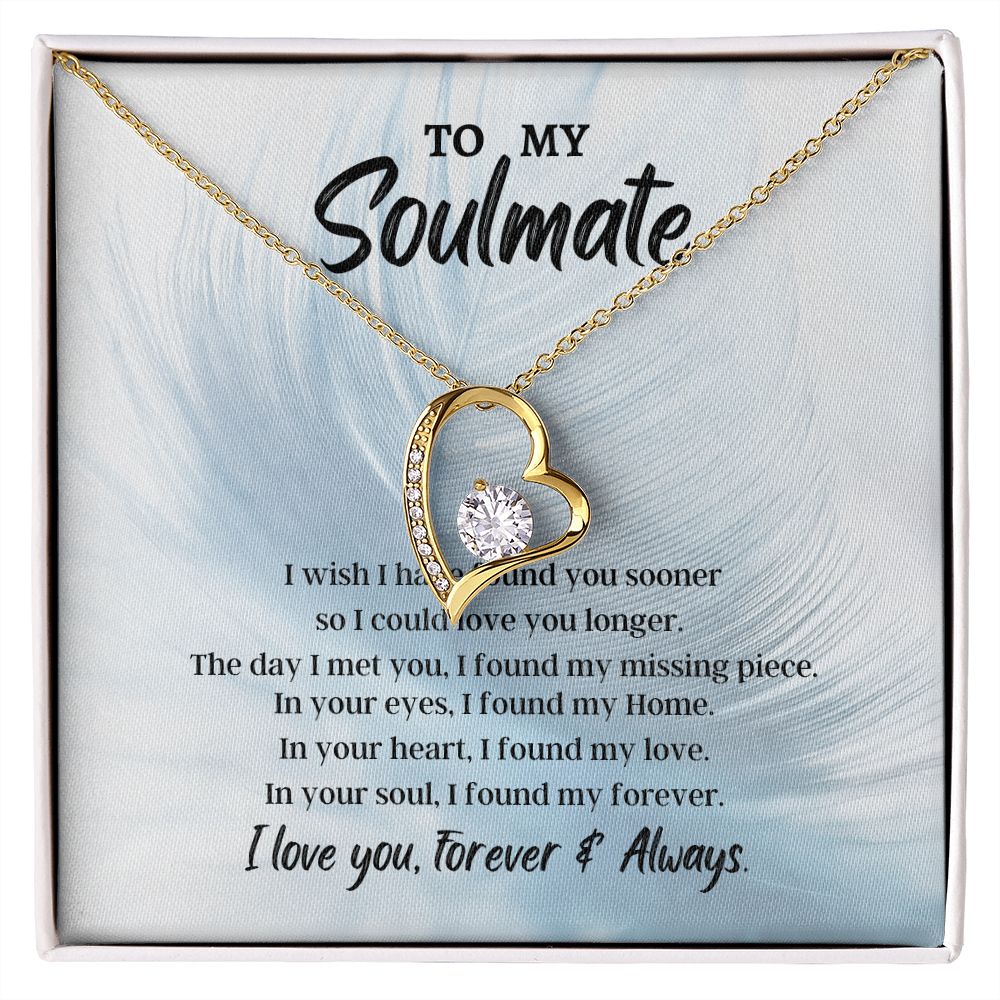 To My Soulmate Forever Love Necklace