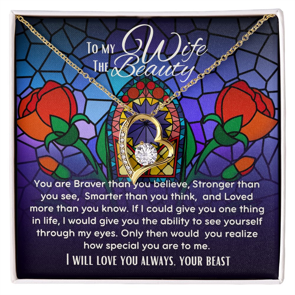 To My Wife The Beauty Forever Love Necklace