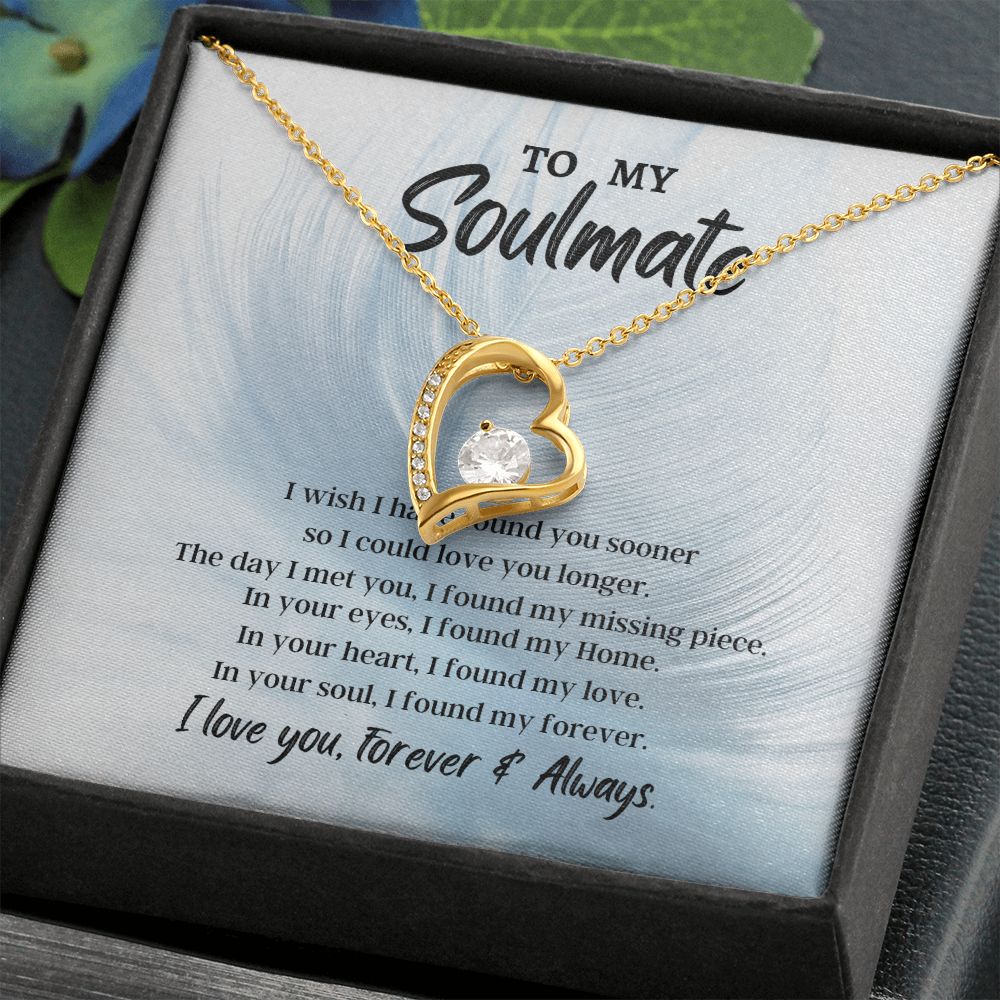 To My Soulmate Forever Love Necklace