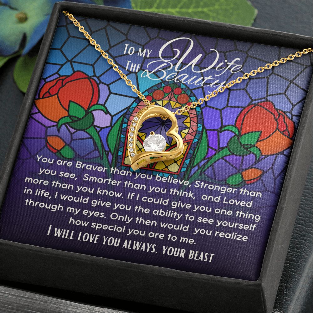 To My Wife The Beauty Forever Love Necklace