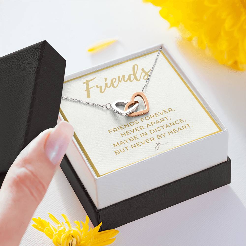 Friends Forever Interlocking Hearts Friendship Necklace