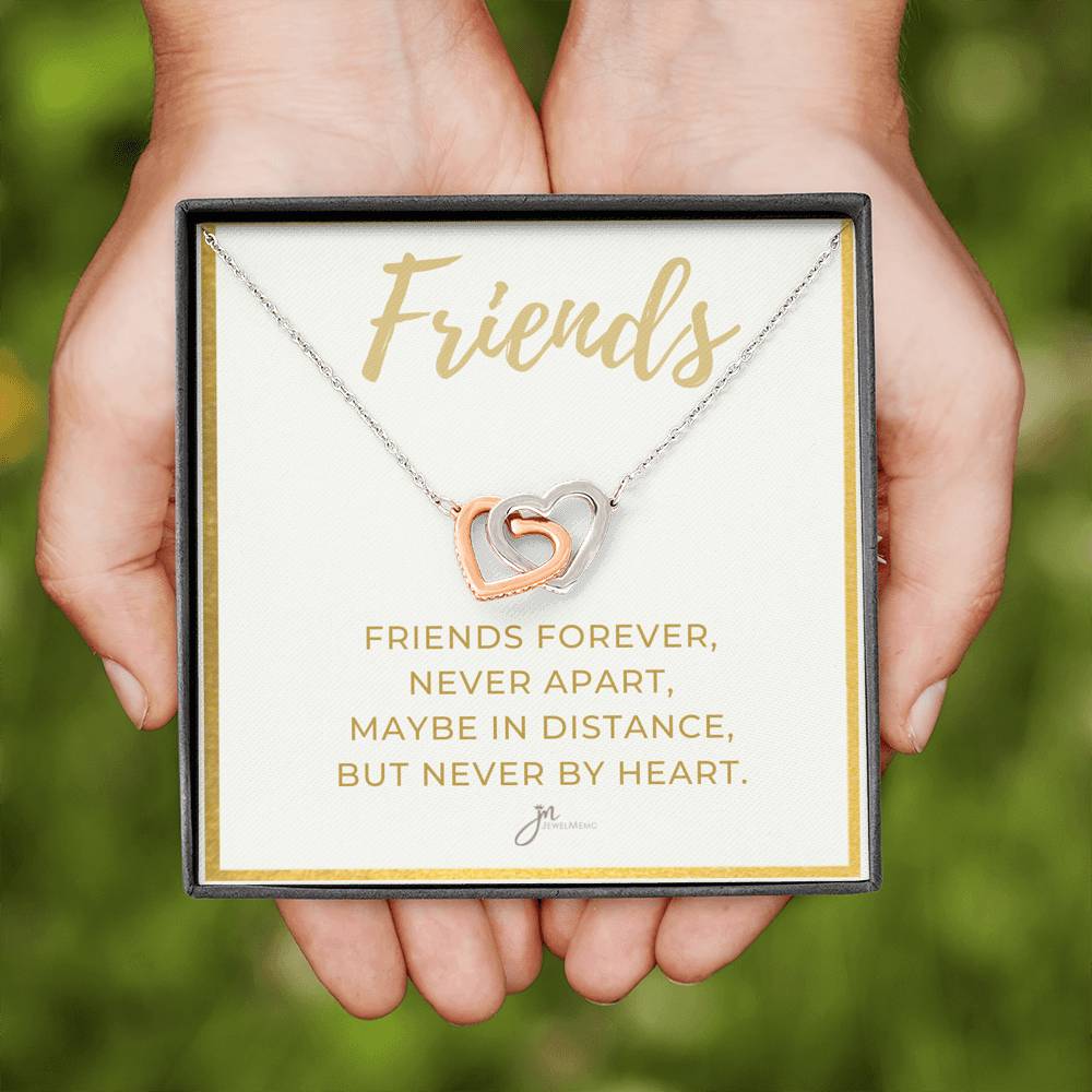 Friends Forever Interlocking Hearts Friendship Necklace