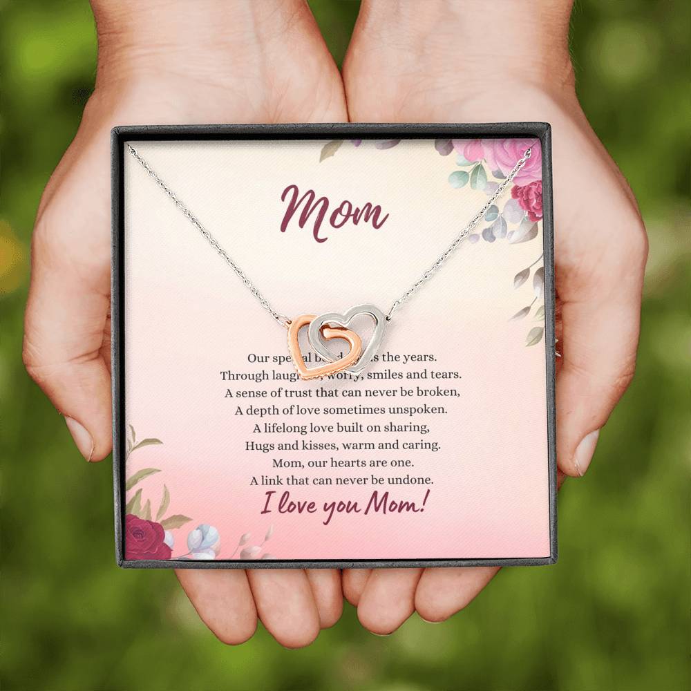 Mom Interlocking Hearts Necklace - Our Hearts Are One