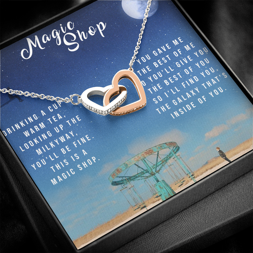 Magic Shop Army Interlocking Hearts Necklace