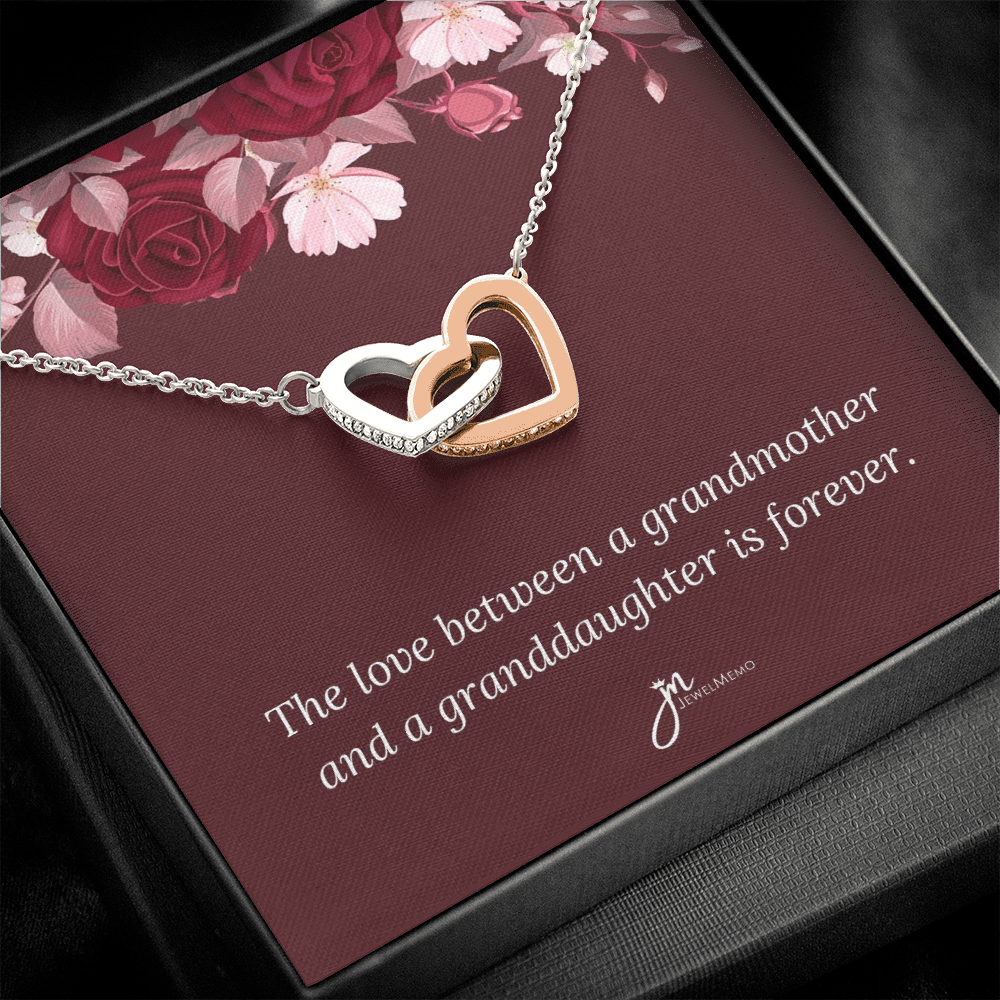 Love Is Forever Grandmother Interlocking Hearts Necklace
