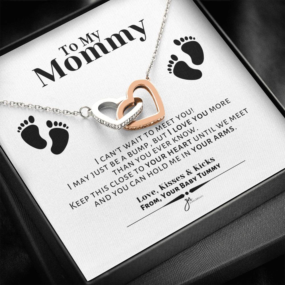 To My Mommy Interlocking Heart Necklace