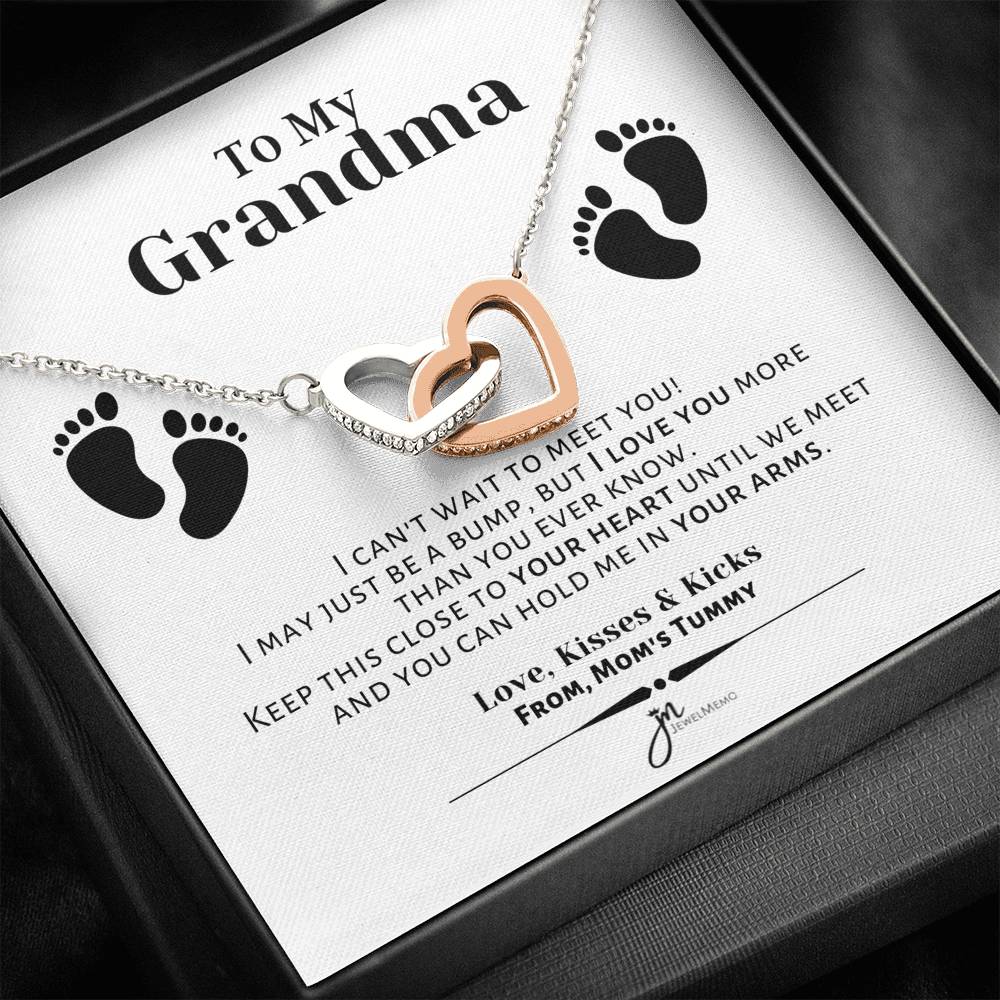 To My Grandma Interlocking Hearts Necklace