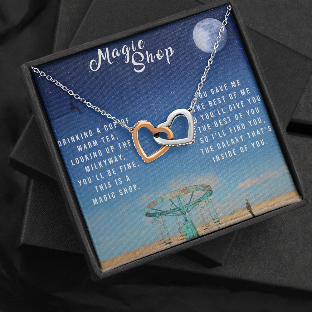 Magic Shop Army Interlocking Hearts Necklace