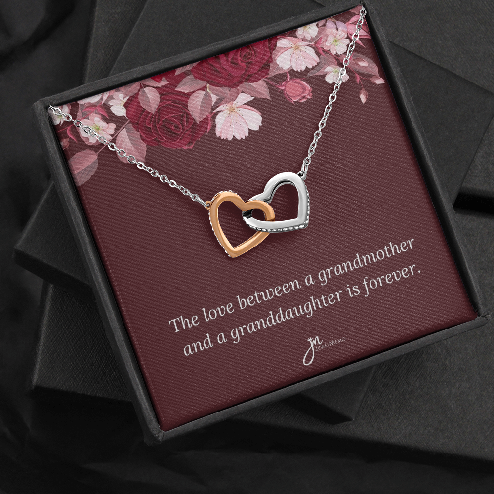 Love Is Forever Grandmother Interlocking Hearts Necklace