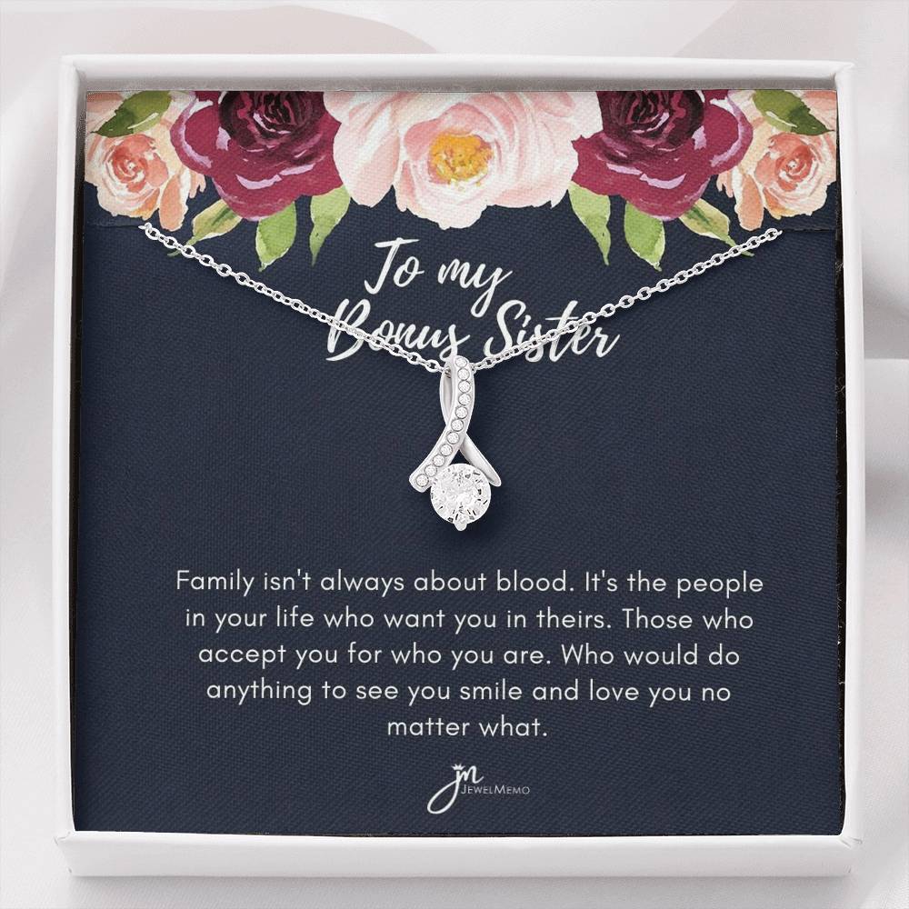 To My Bonus Sister Alluring Beauty Necklace
