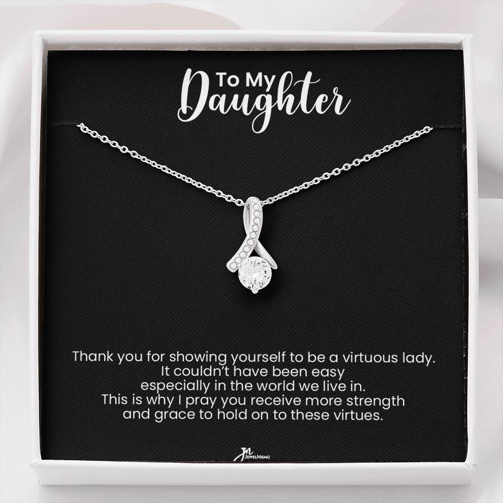 To My Daughter Alluring Beauty Necklace - Virtuous Lady