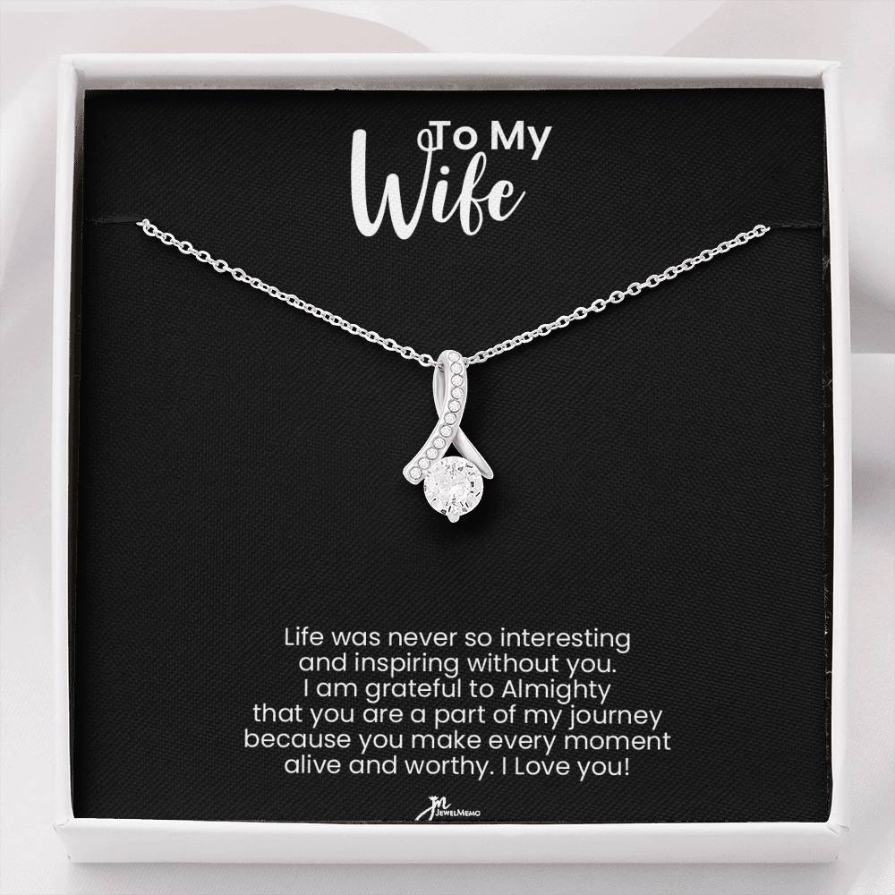 To My Wife Alluring Beauty Necklace - Grateful