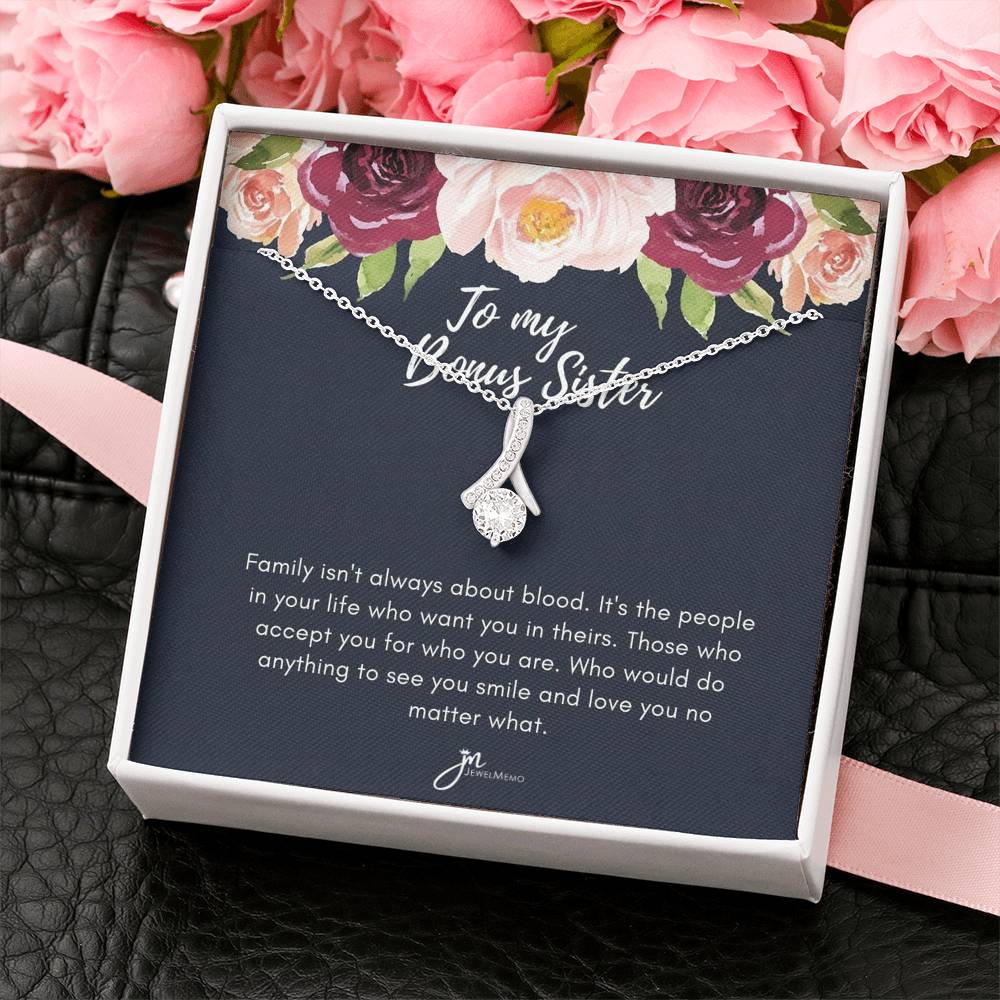 To My Bonus Sister Alluring Beauty Necklace