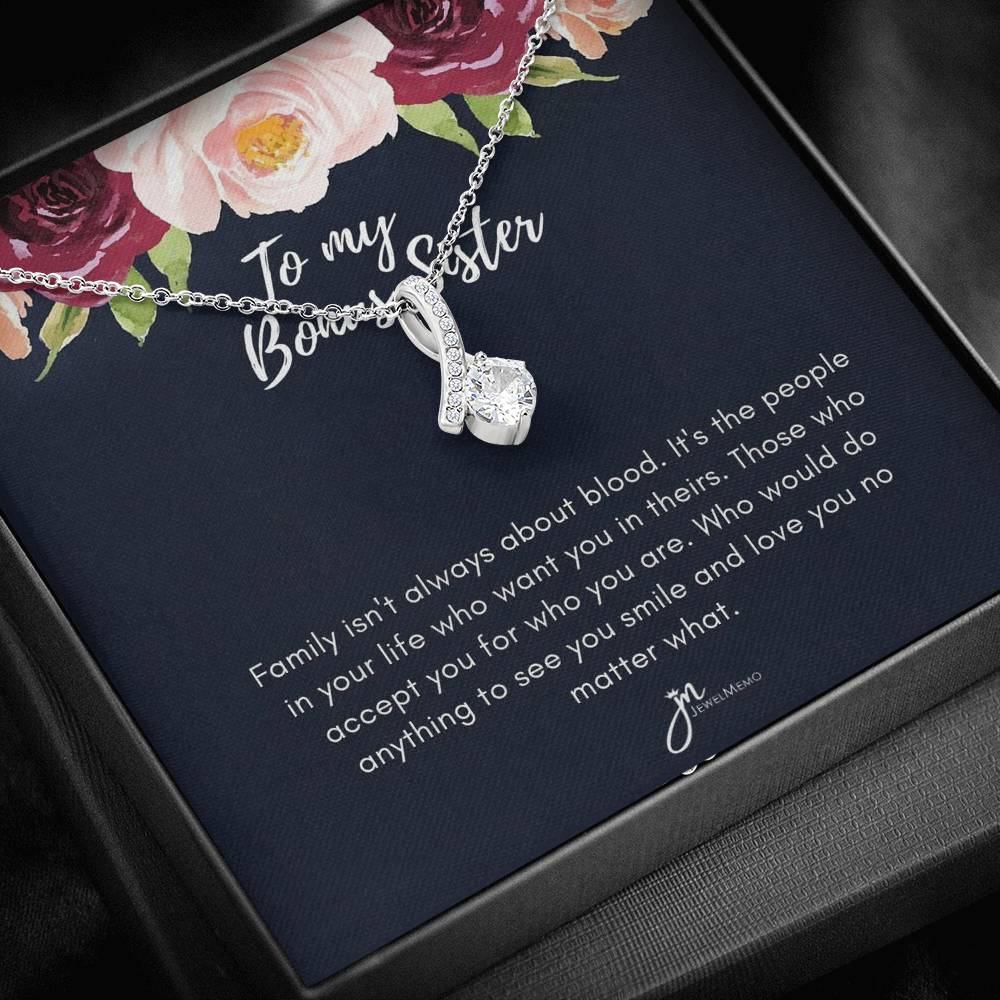 To My Bonus Sister Alluring Beauty Necklace