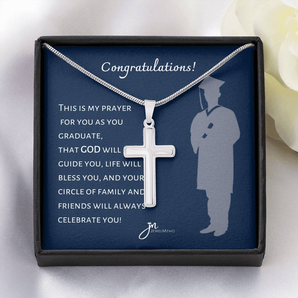 Cross Graduation Necklace - Congratulations