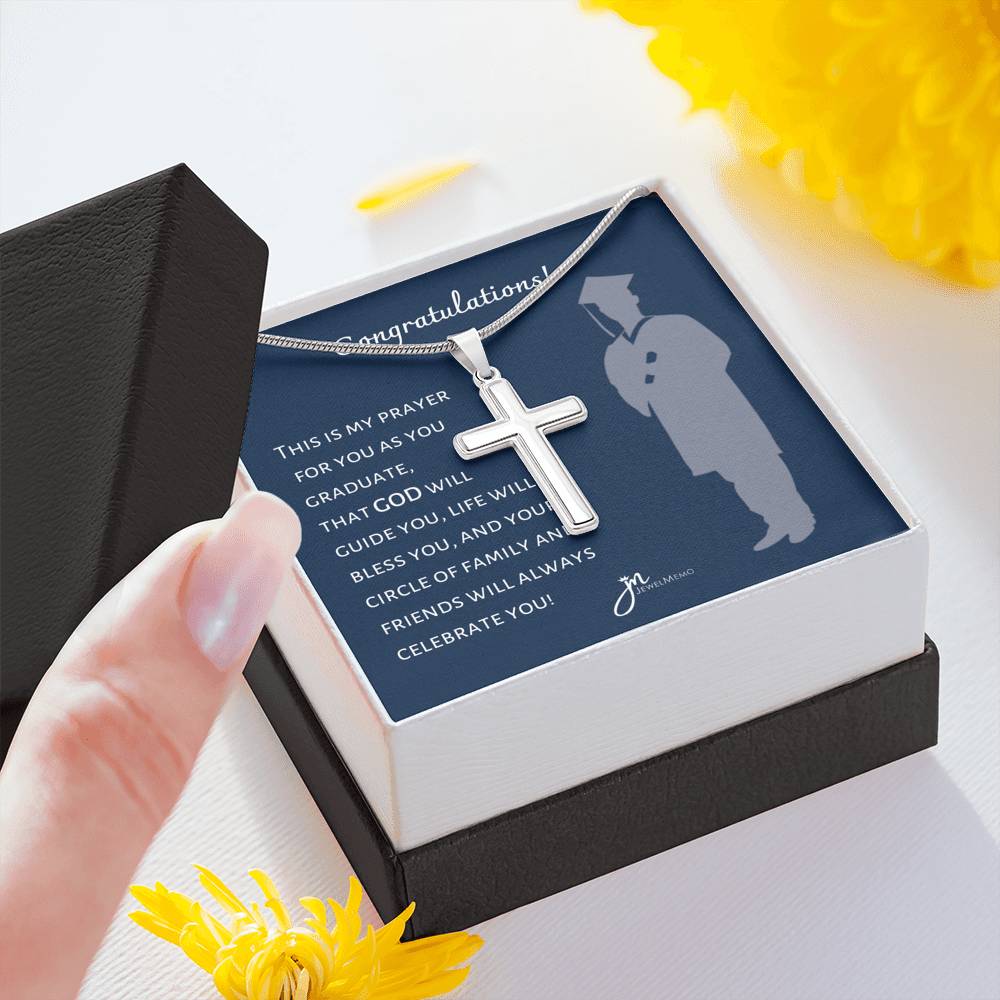 Cross Graduation Necklace - Congratulations