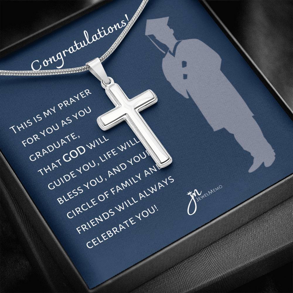 Cross Graduation Necklace - Congratulations