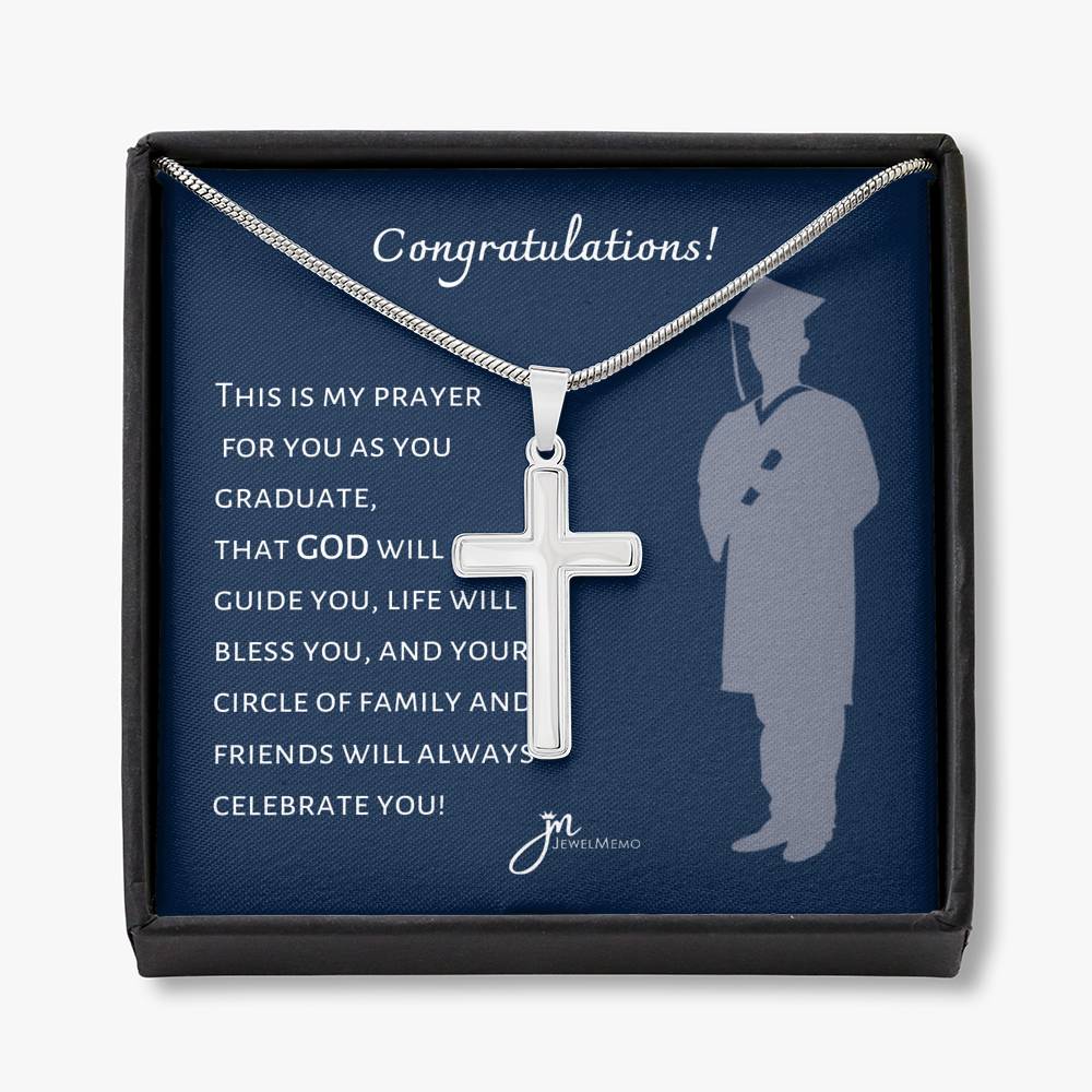 Cross Graduation Necklace - Congratulations