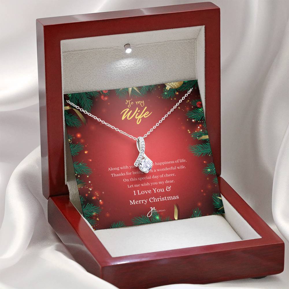 I Love You and Merry Christmas Alluring Beauty Necklace