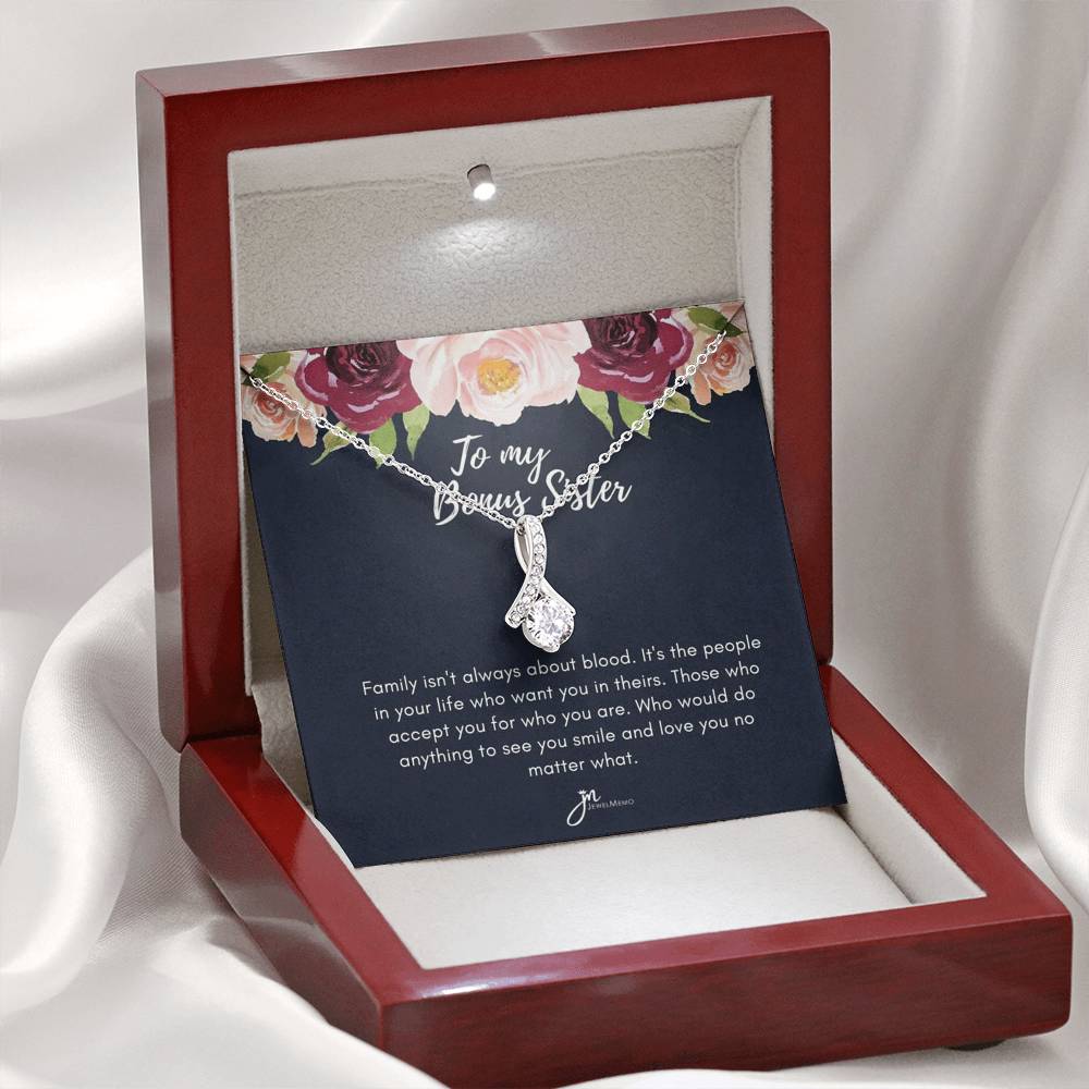To My Bonus Sister Alluring Beauty Necklace