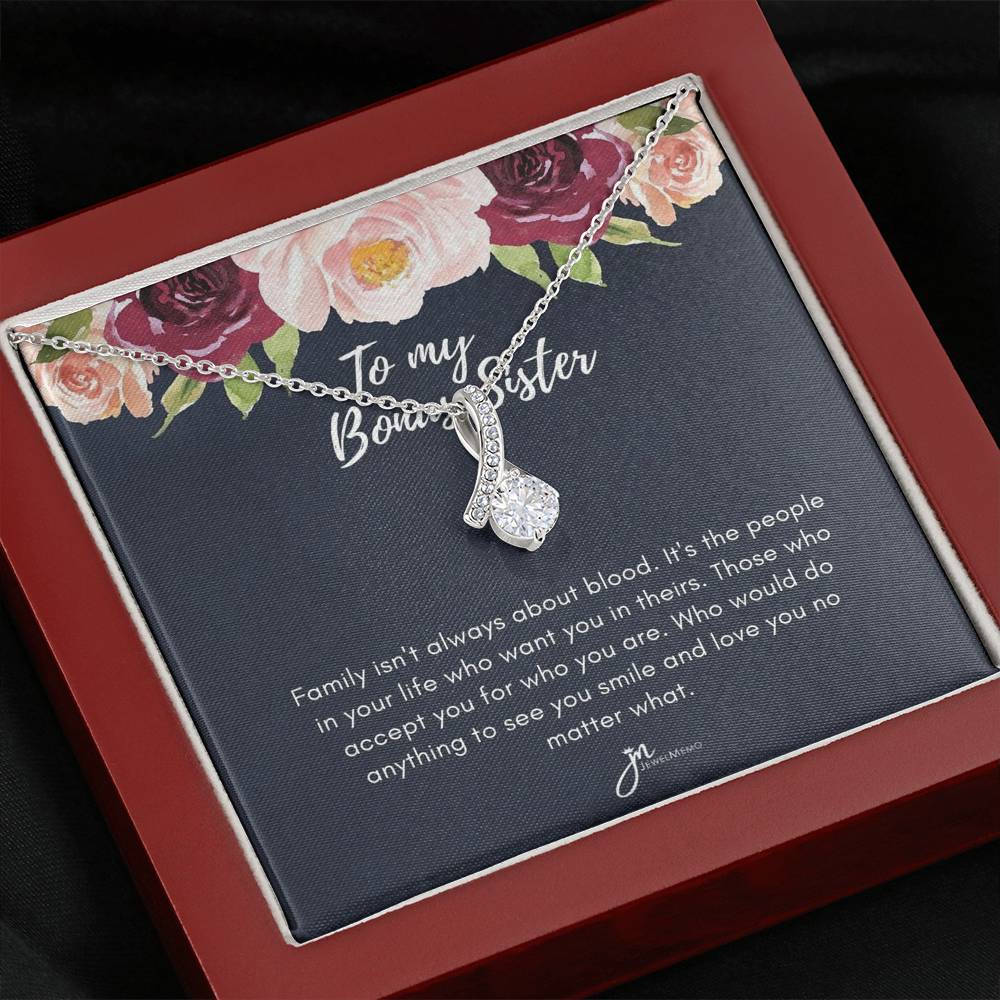 To My Bonus Sister Alluring Beauty Necklace